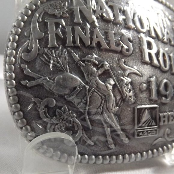 Limited Edition NOS National Finals Rodeo 1993 Hesston Belt Buckle - Picture 2 of 6